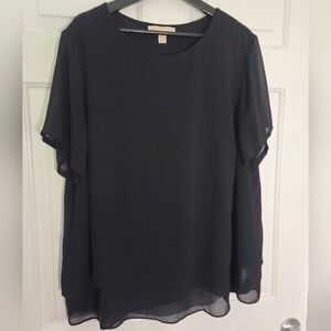 Michael Kors 3 tier sheer layer blouse